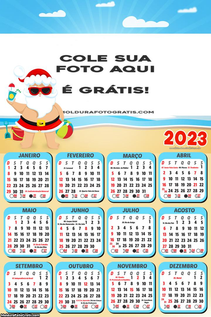 Calendário Papai Noel de Férias 2023