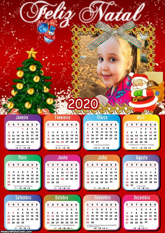 Calendário Papai Noel e Árvore Natal 2020