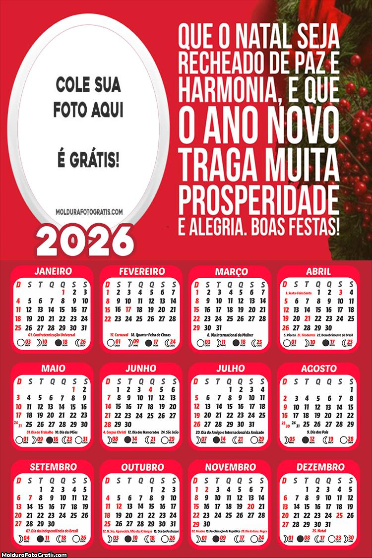 Calendário Natal Recheado de Paz e Harmonia 2026