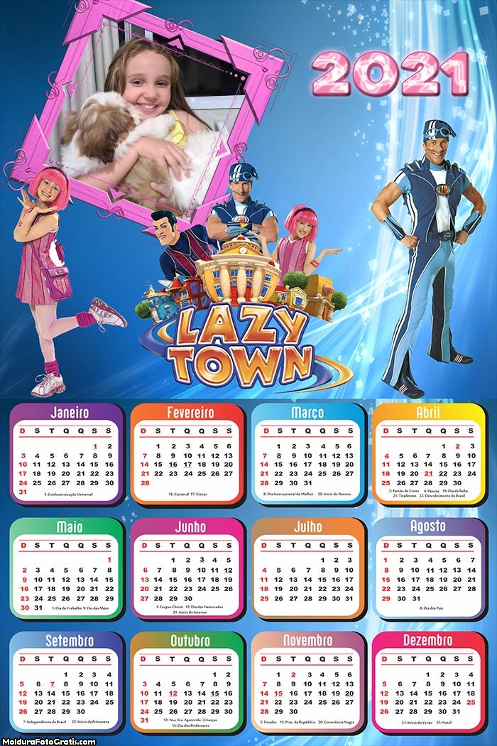 Calendário Lazy Town 2021