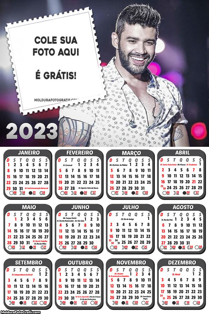 Calendário Gusttavo Lima 2023