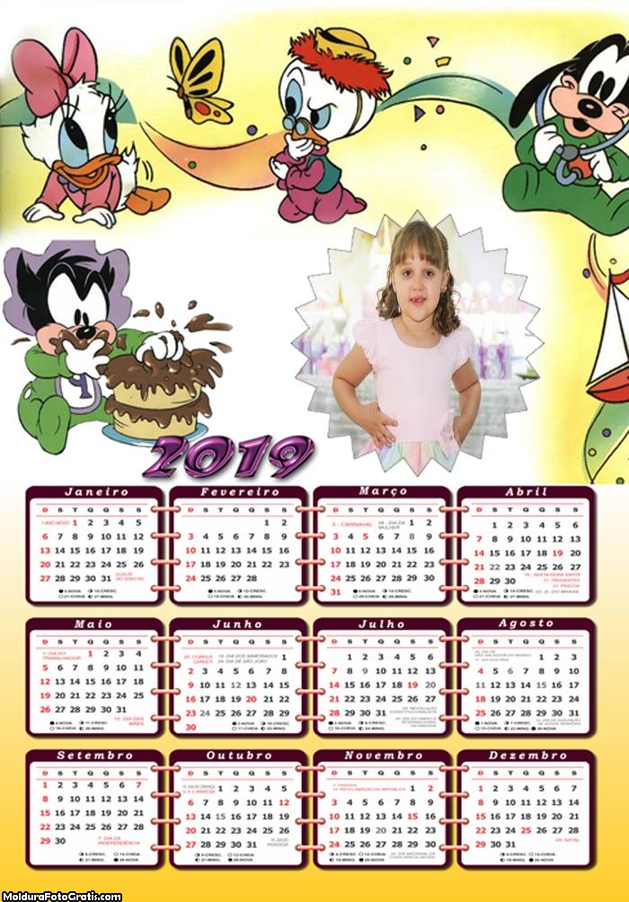 Calendário Taz Mania Baby 2019