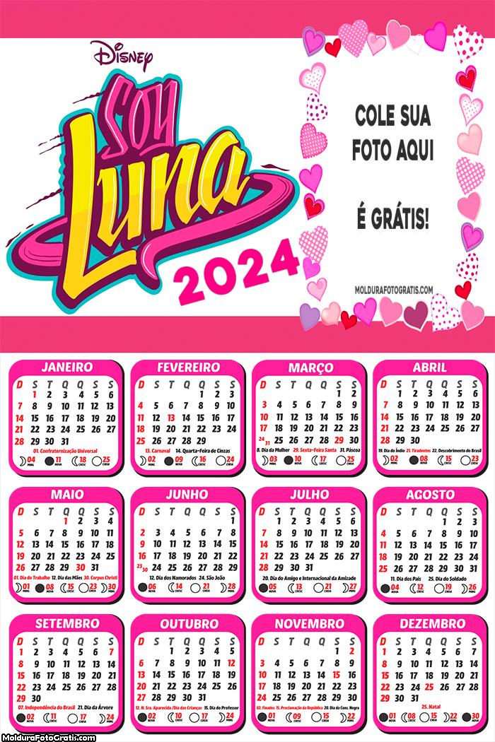 Calendário Sou Luna Patinadora 2024