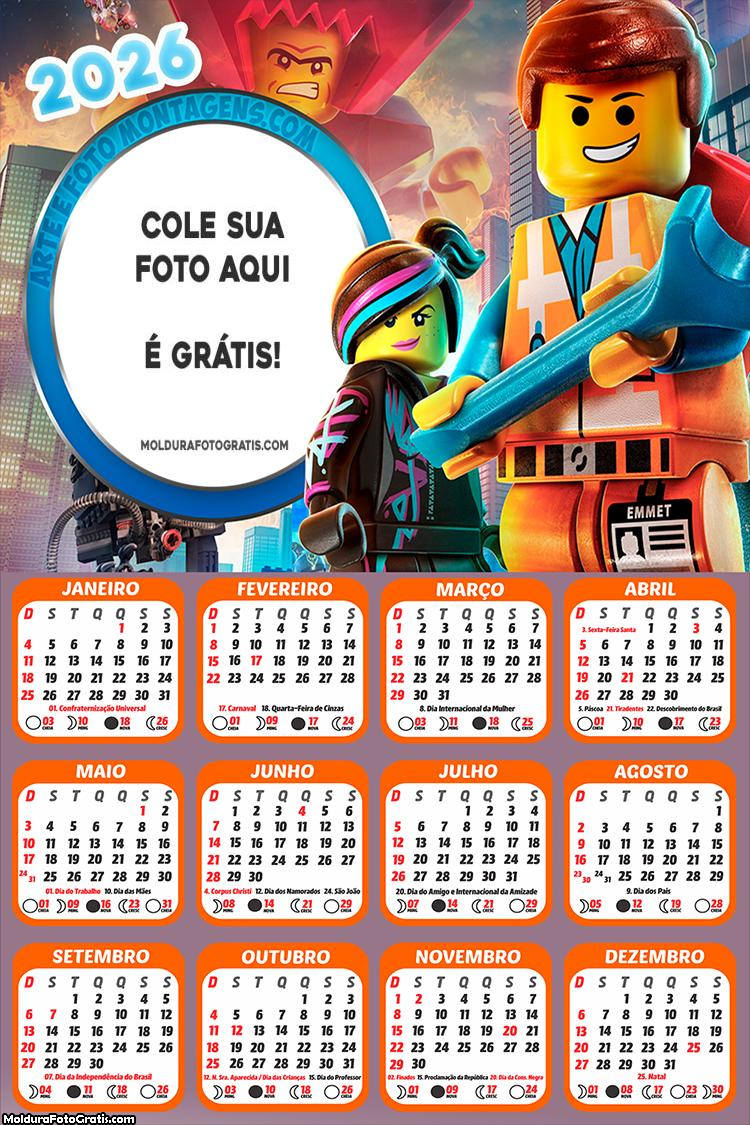 Calendário LegoMovie 2026