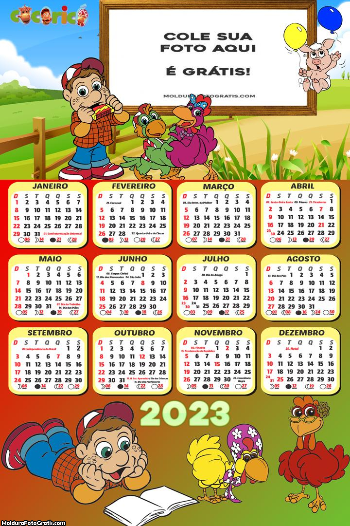 Calendário Cocoricó Infantil 2023