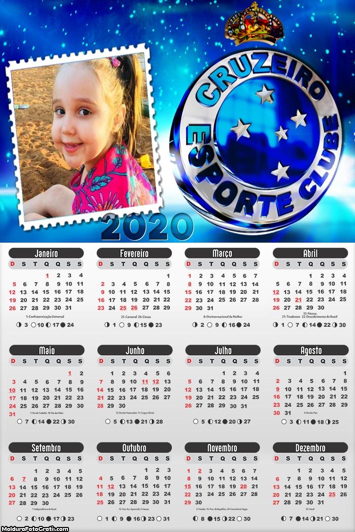 Calendário do Cruzeiro 2020