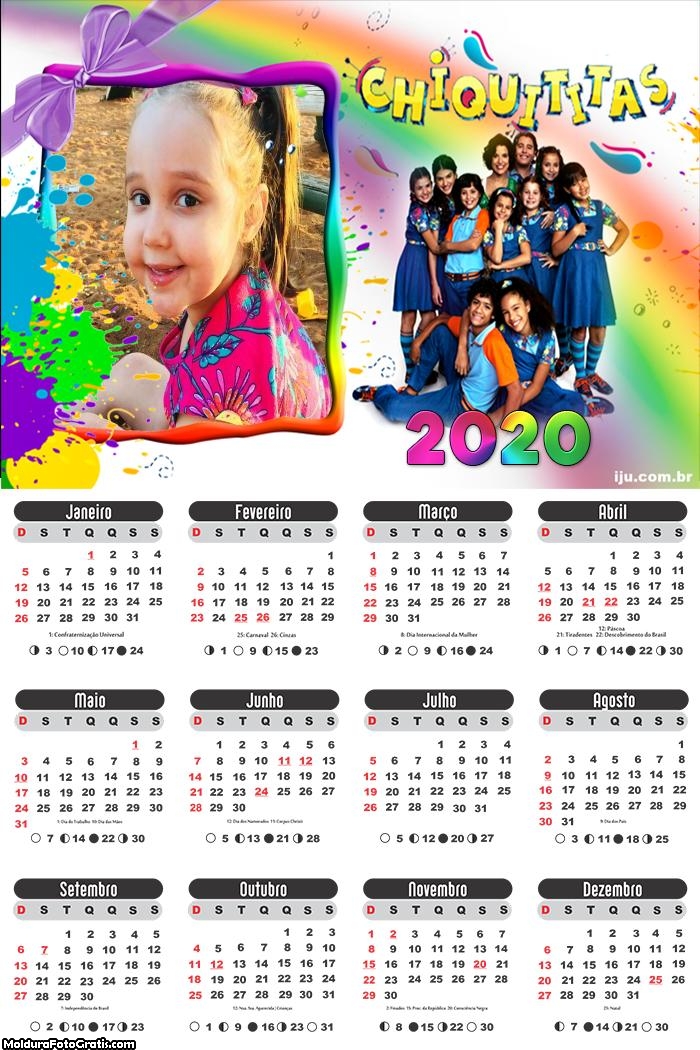 Calendário das Chiquititas 2020