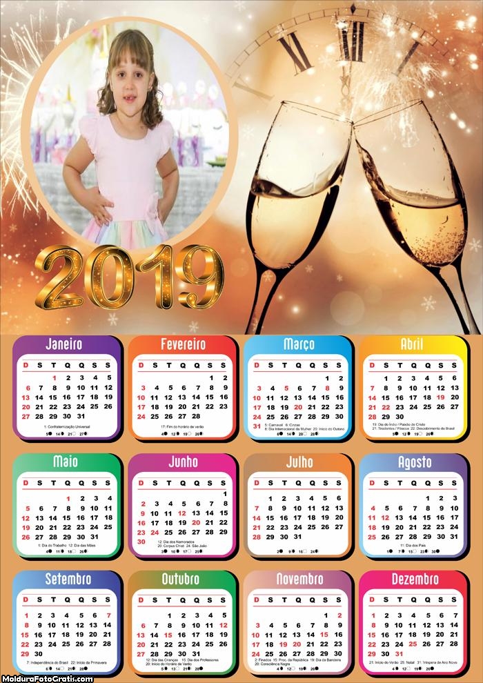 Calendário Contagem Regressiva 2019