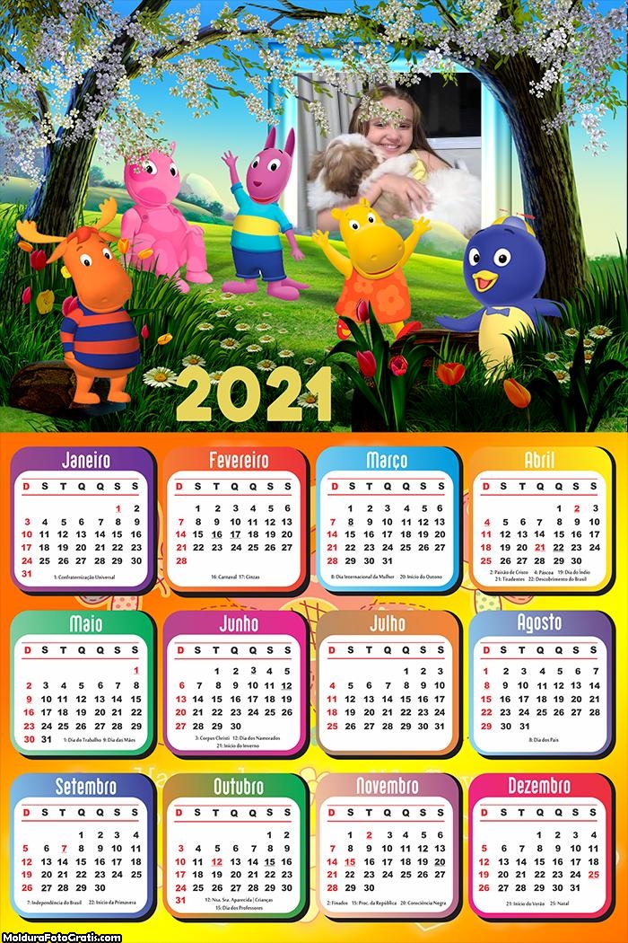 Calendário Os Backyardigans Personagens 2021