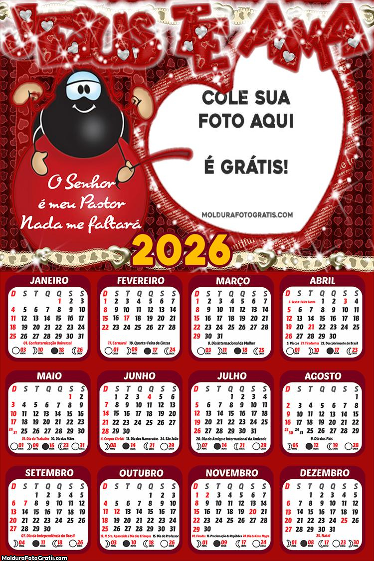 Calendário Jesus Te Ama 2026