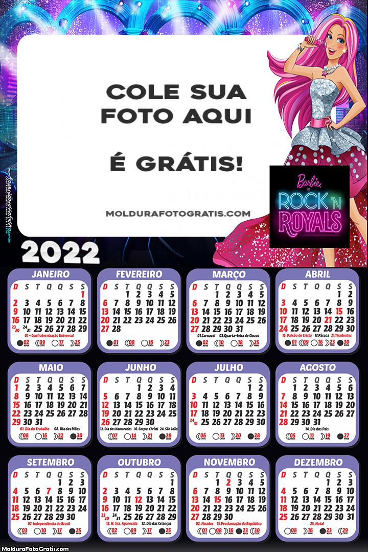 Calendário Barbie in Rock Royals 2022