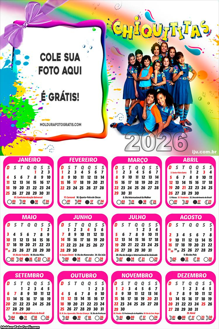 Calendário das Chiquititas 2026