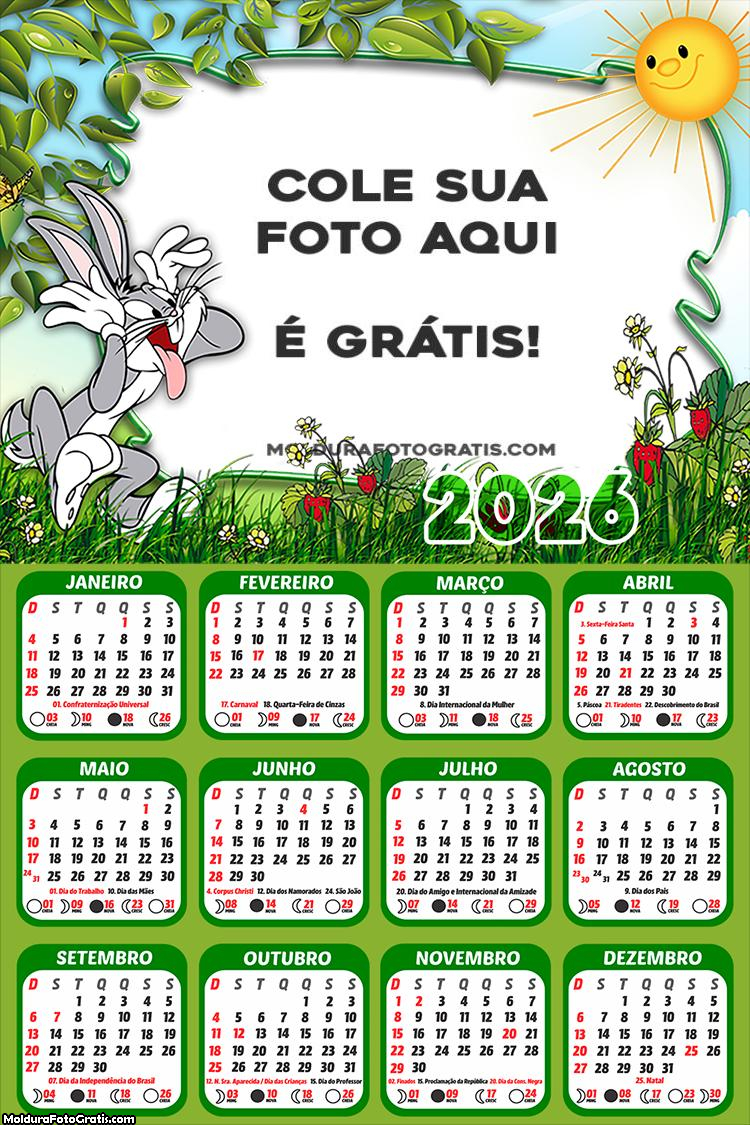 Calendário Pernalonga 2026