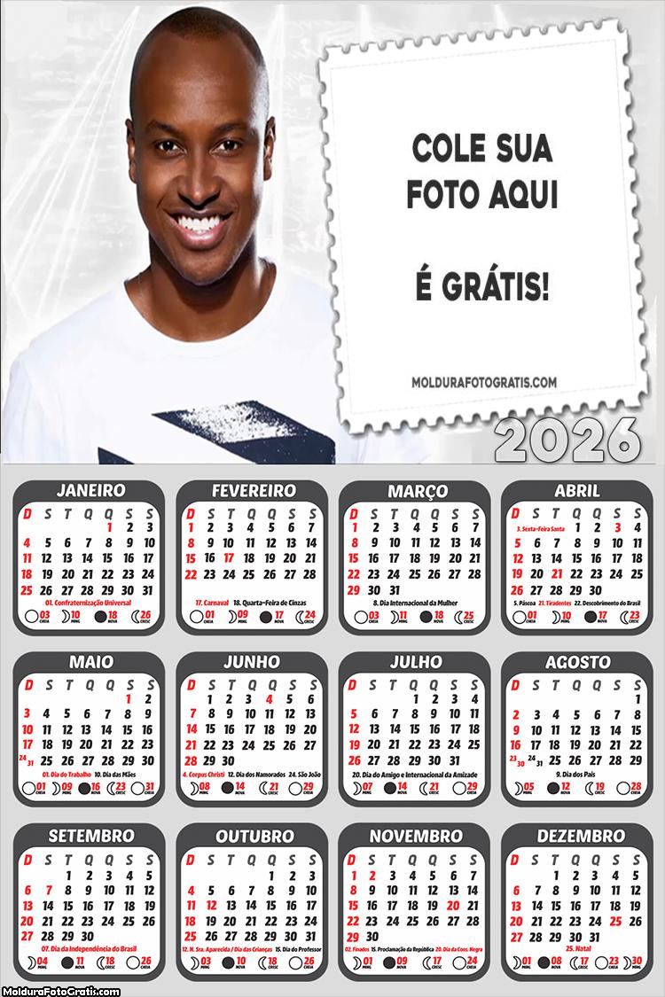 Calendário Thiaguinho 2026