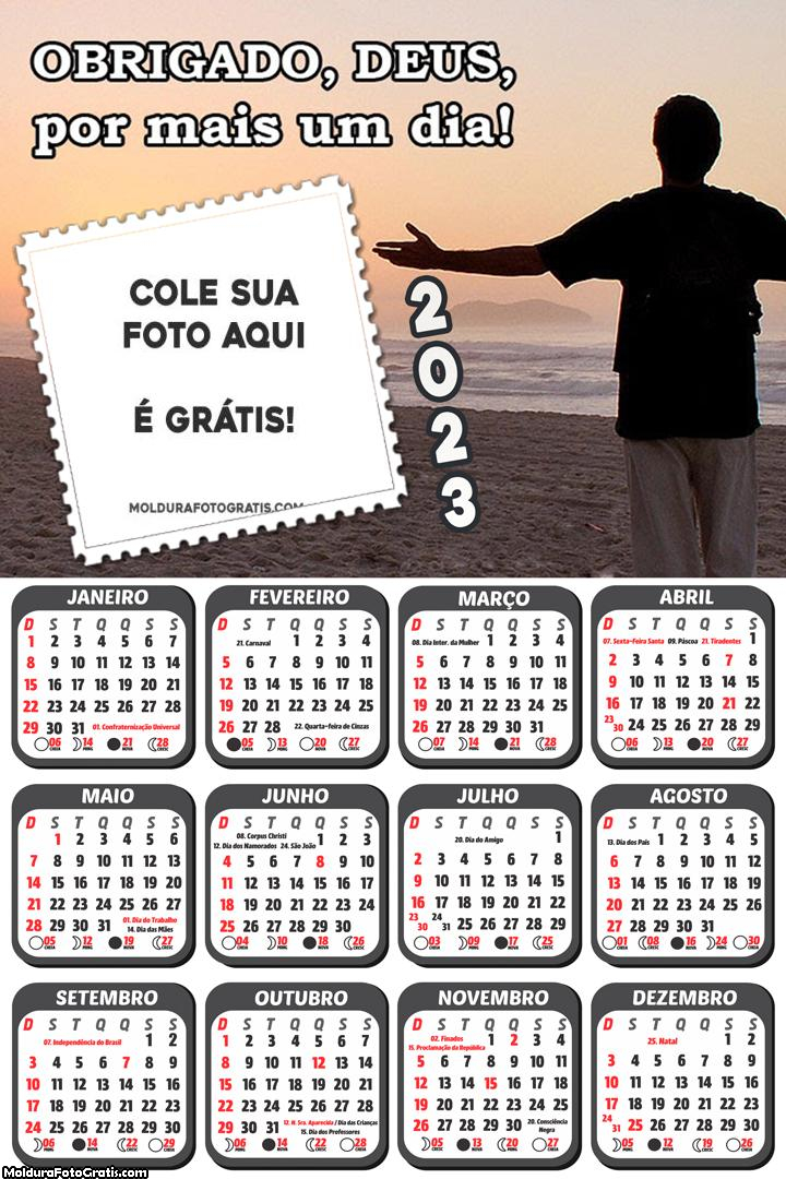 Calendário Obrigado Deus por mais um Dia 2023