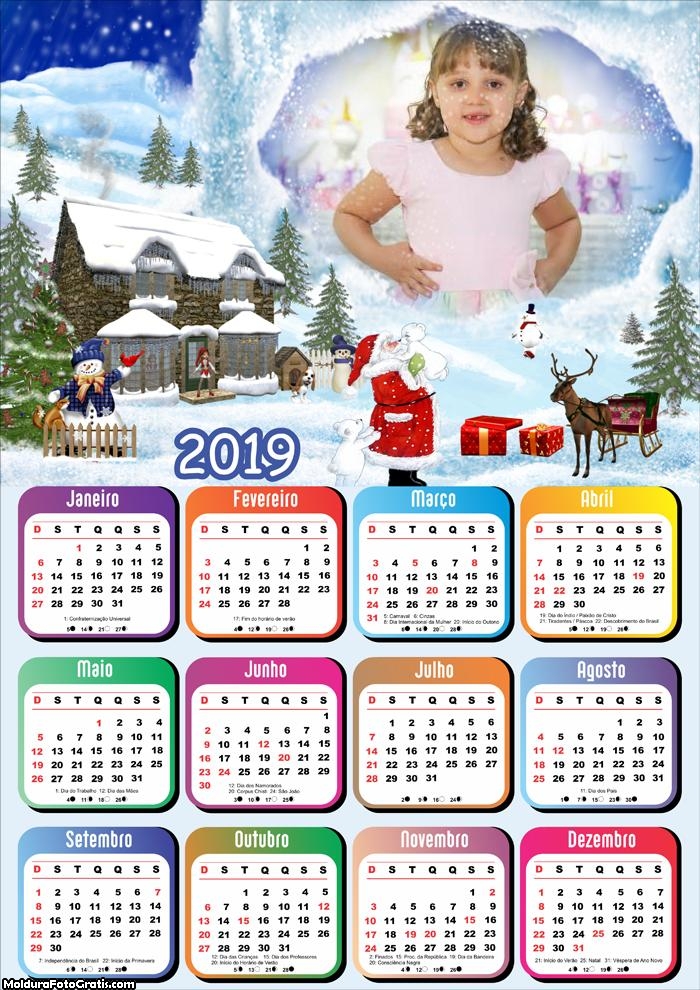 Calendário Papai Noel Polo Norte 2019