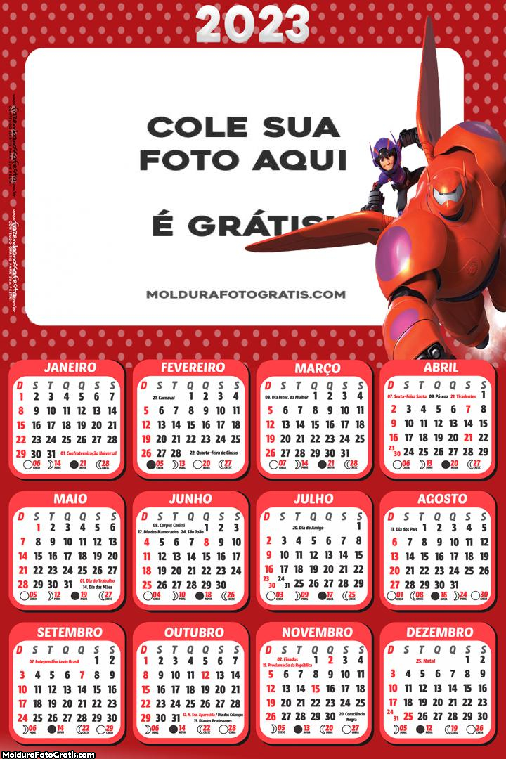 Calendário Big Hero 2023