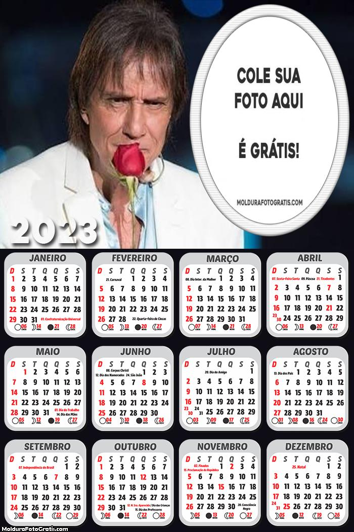 Calendário Roberto Carlos Cantor 2023