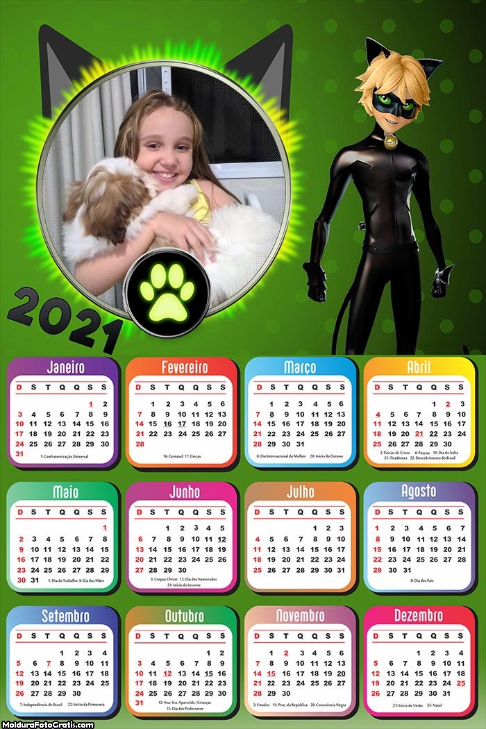 Calendário CatNoir 2021