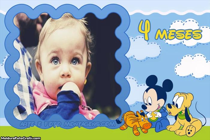 Mickey Baby 4 Meses Moldura