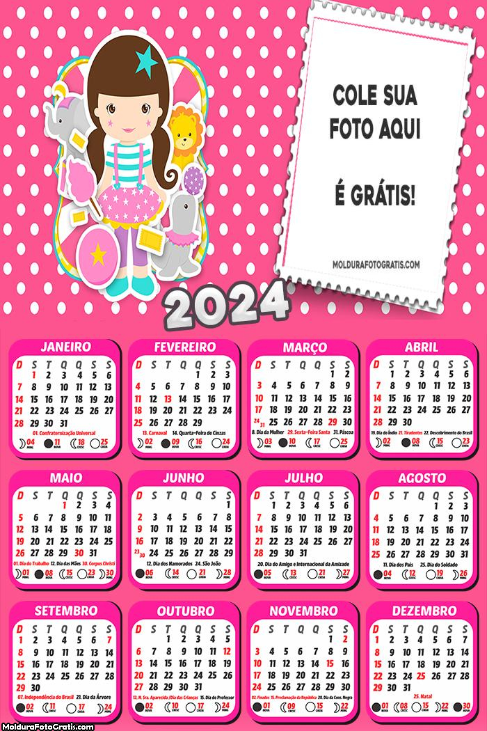 Calendário Circo Menina 2024