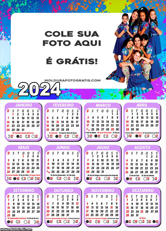 Calendário Chiquititas 2024