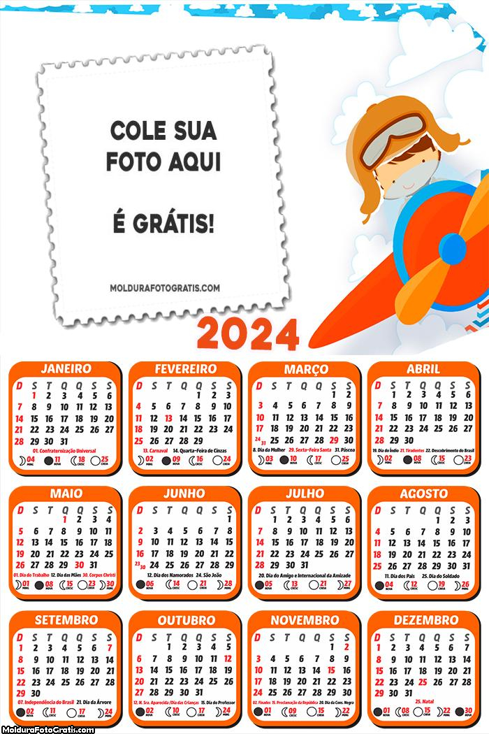 Calendário Menino Aviador 2024