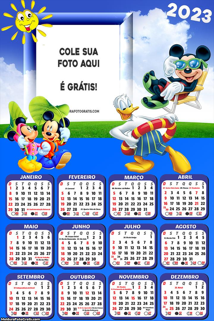 Calendário Turma do Mickey 2023