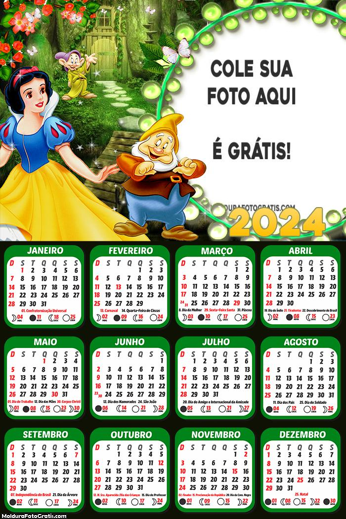 Calendário Branca de Neve e os Sete Anões 2024