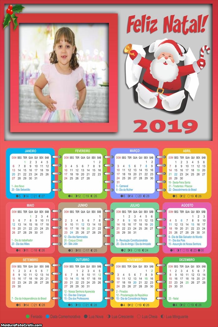 Calendário Sino Papai Noel 2019