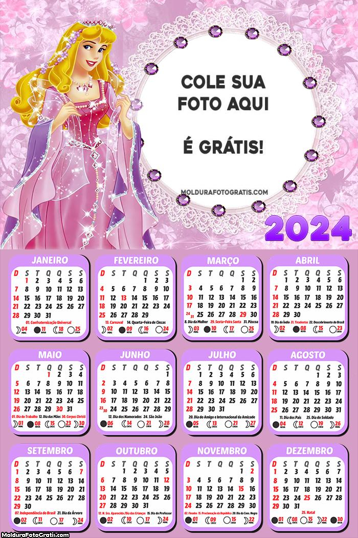 Calendário Aurora Disney 2024