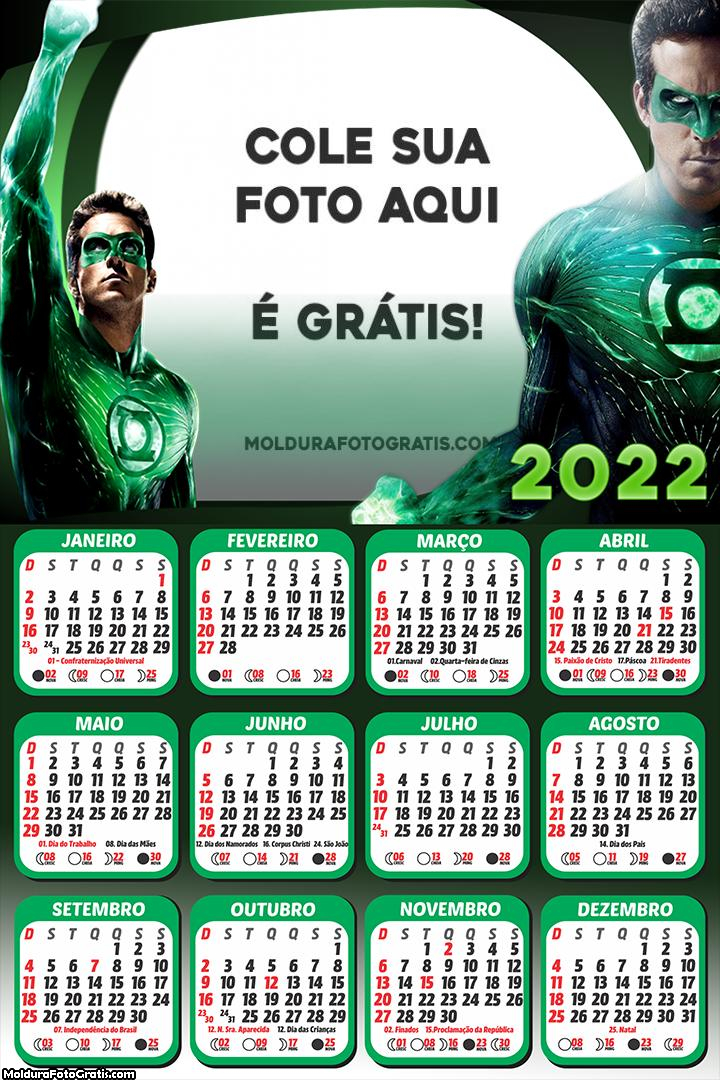 Calendário Lanterna Verde 2022