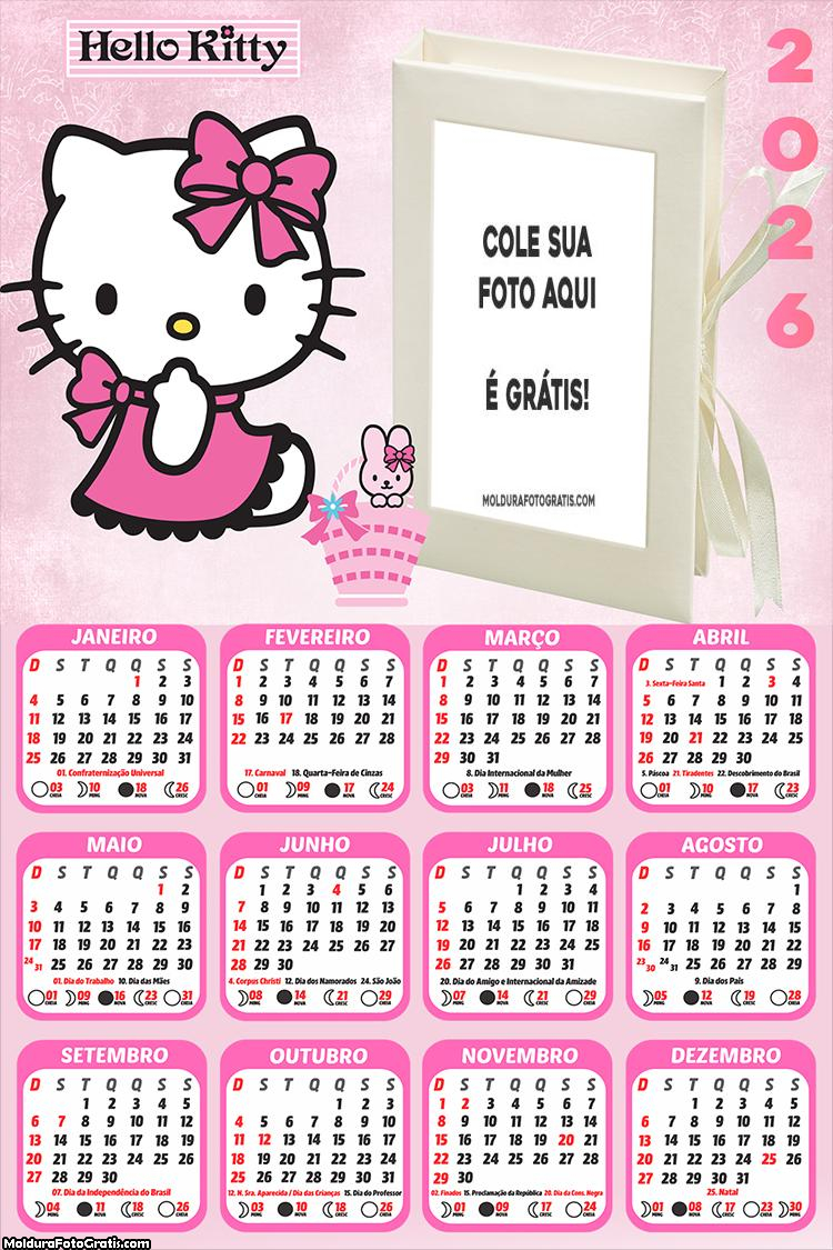 Calendário Hello Kitty Super Style 2026