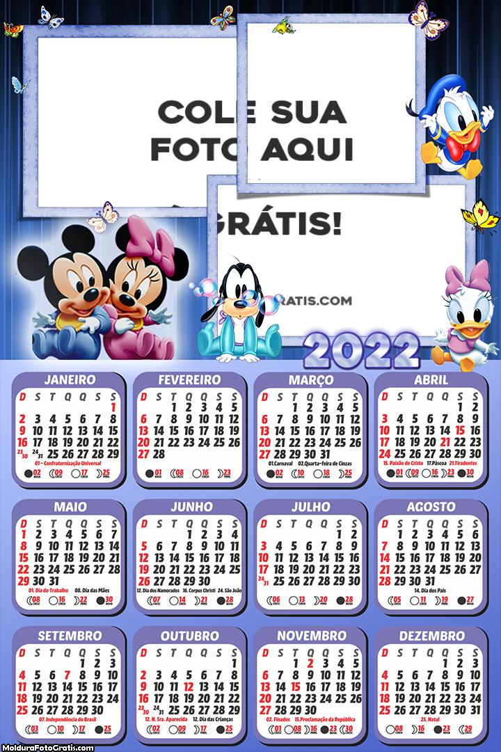 Calendário Baby Disney Meninos 2022