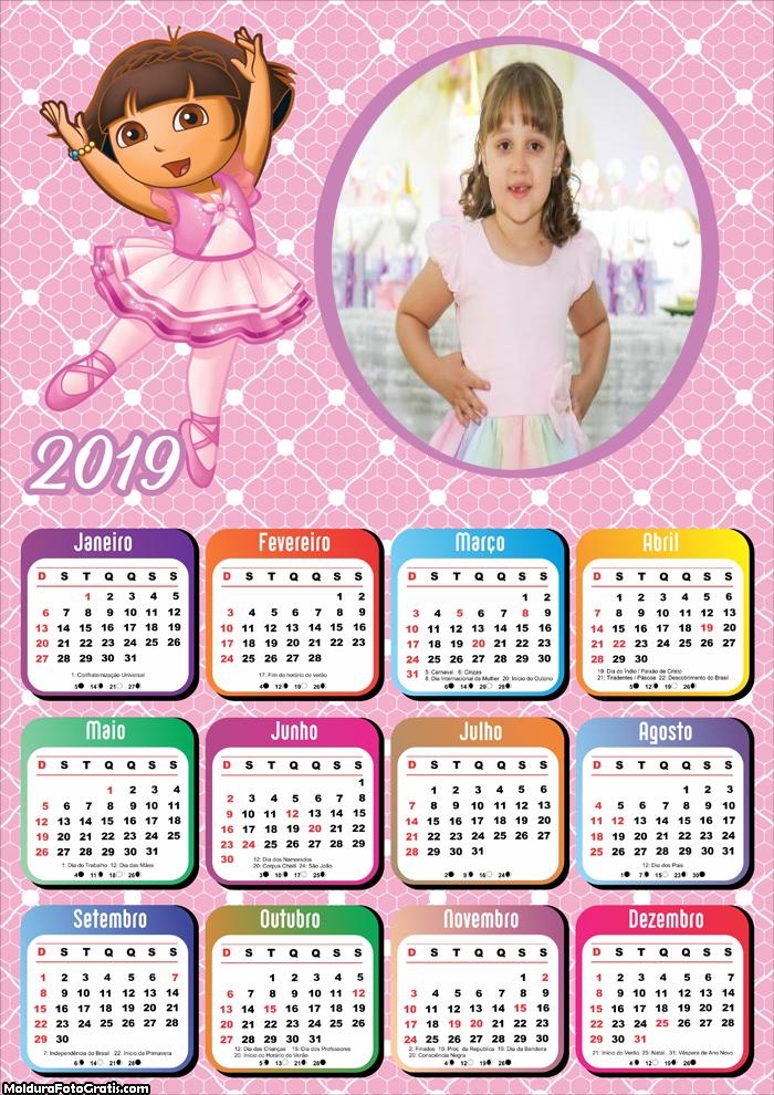 Calendário Dora Aventureira Bailarina 2019