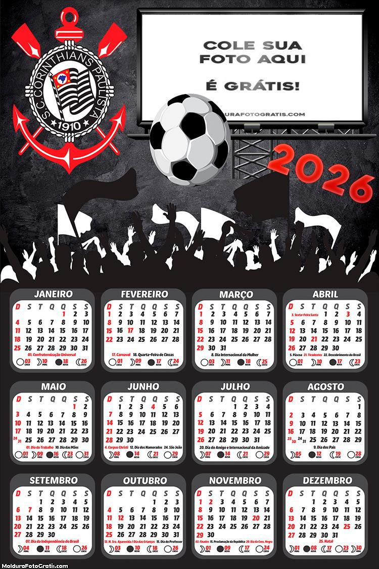 Calendário Corinthians Torcida 2026