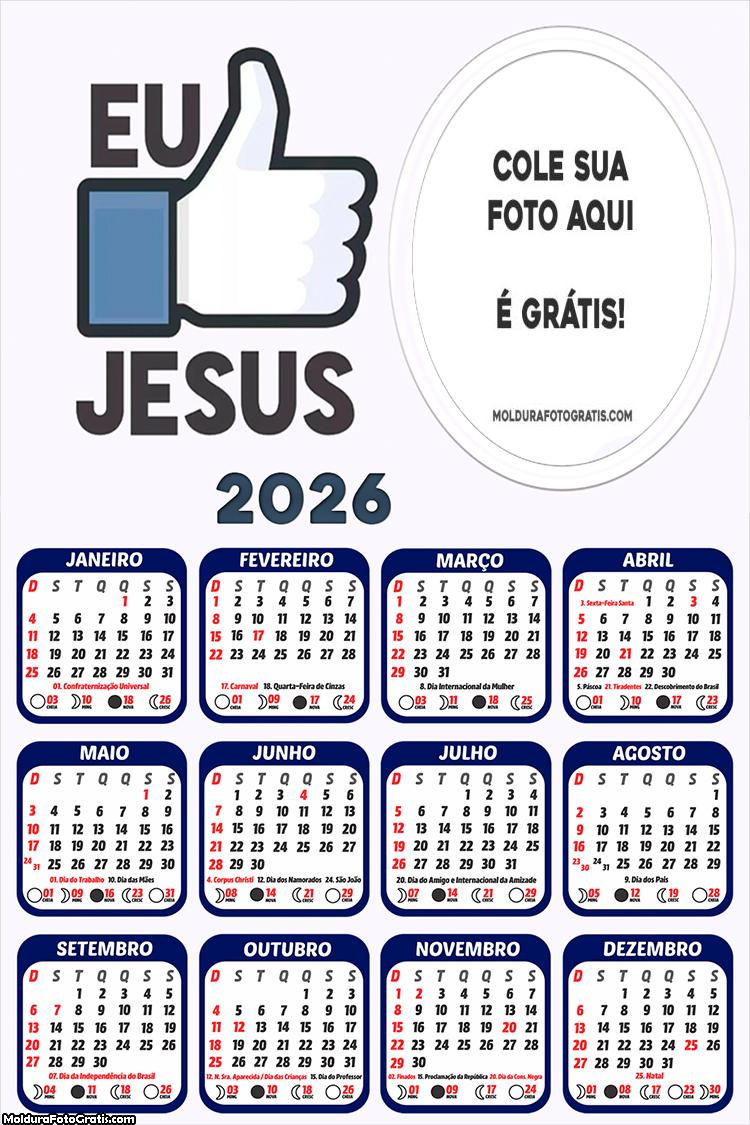 Calendário Eu Curto Jesus 2026