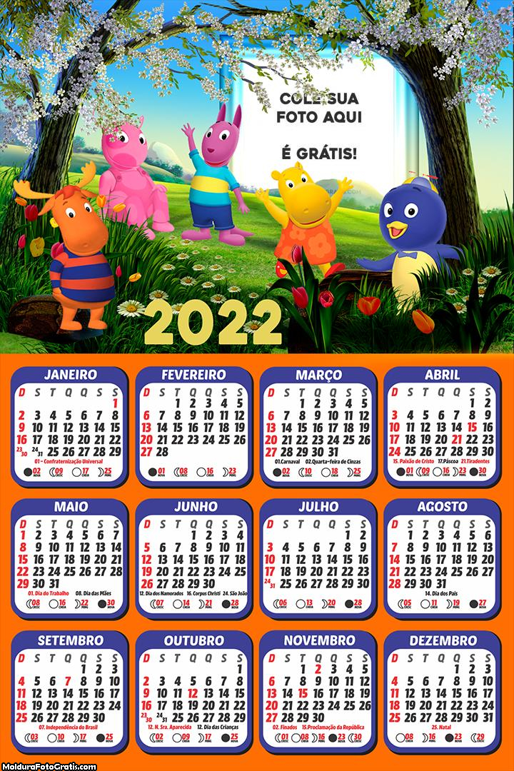 Calendário Os Backyadigans Personagens 2022