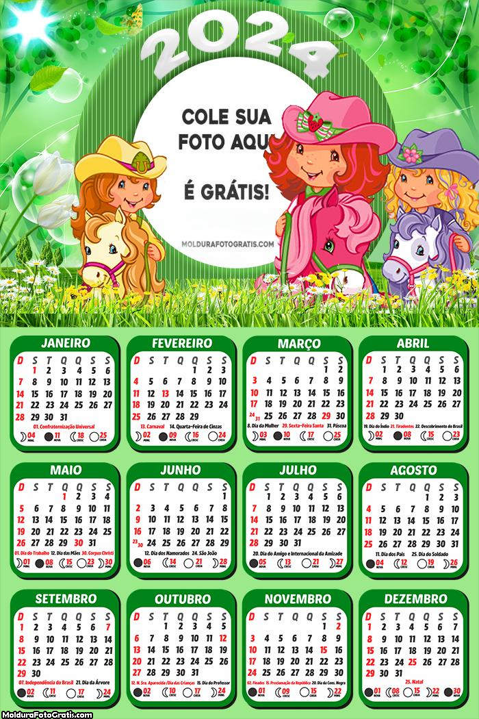 Calendário Moranguinho e Amigas 2024