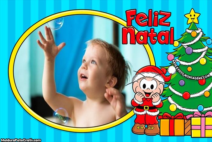 Feliz Natal Cebolinha Montagem de Foto