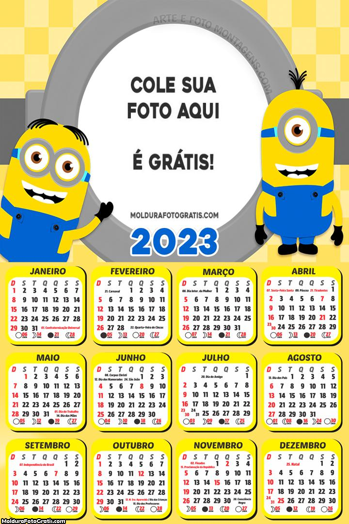 Calendário Minions Cute 2023