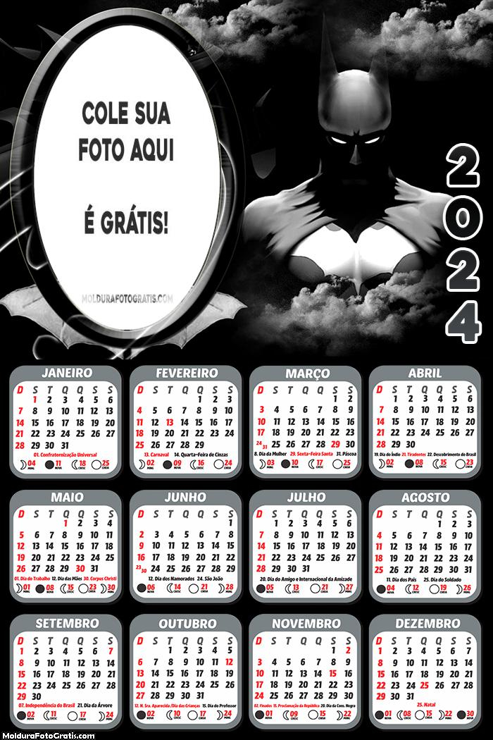 Calendário Batman O Cavaleiro das Trevas 2024