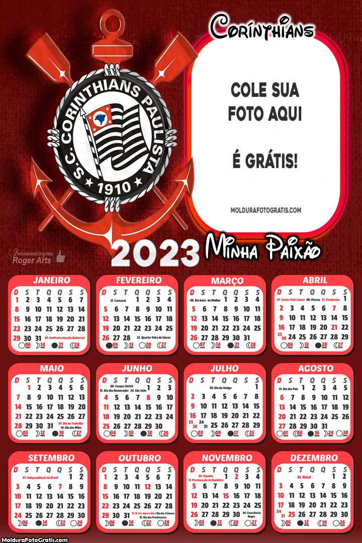 Calendário Minha Paixão Corinthians 2023