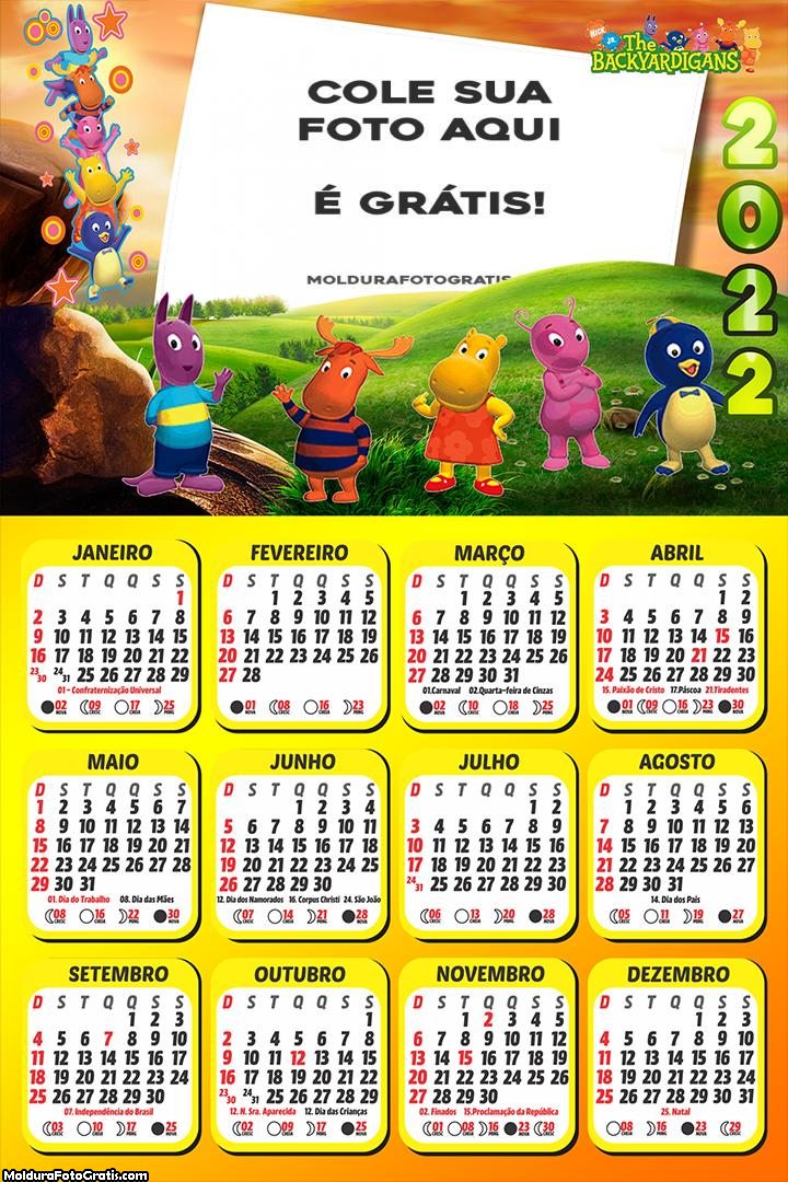 Calendário Os Backyardigans 2022