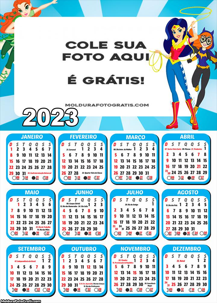Calendário DC Super Hero Girls 2023
