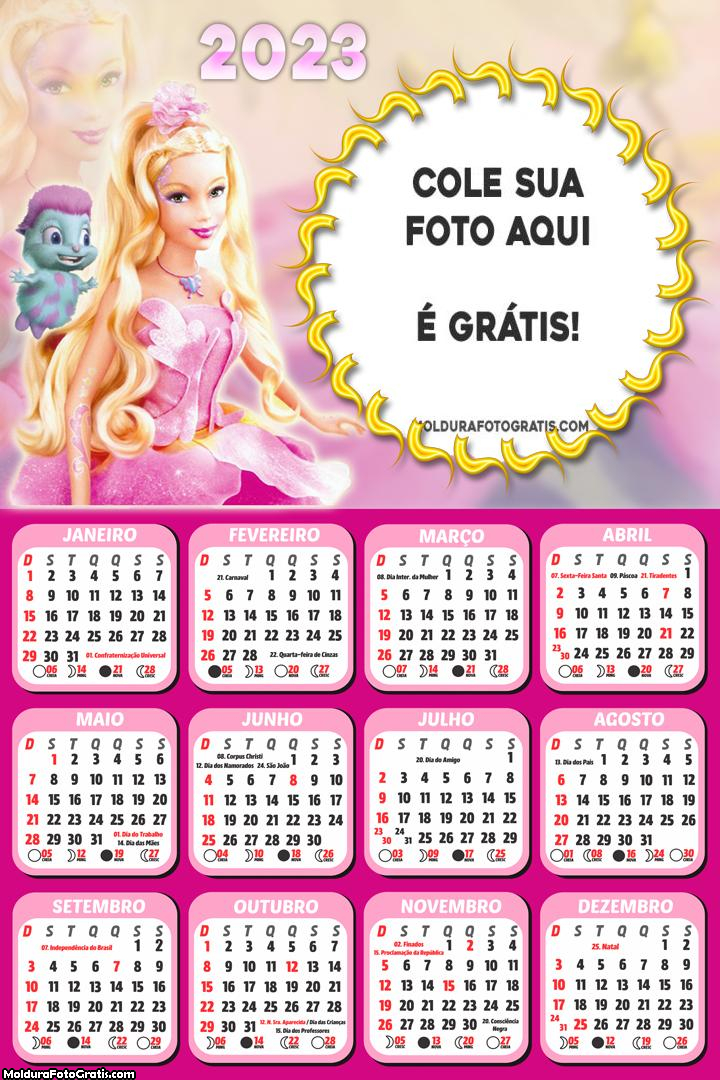 Calendário Barbie Fairytopia 2023