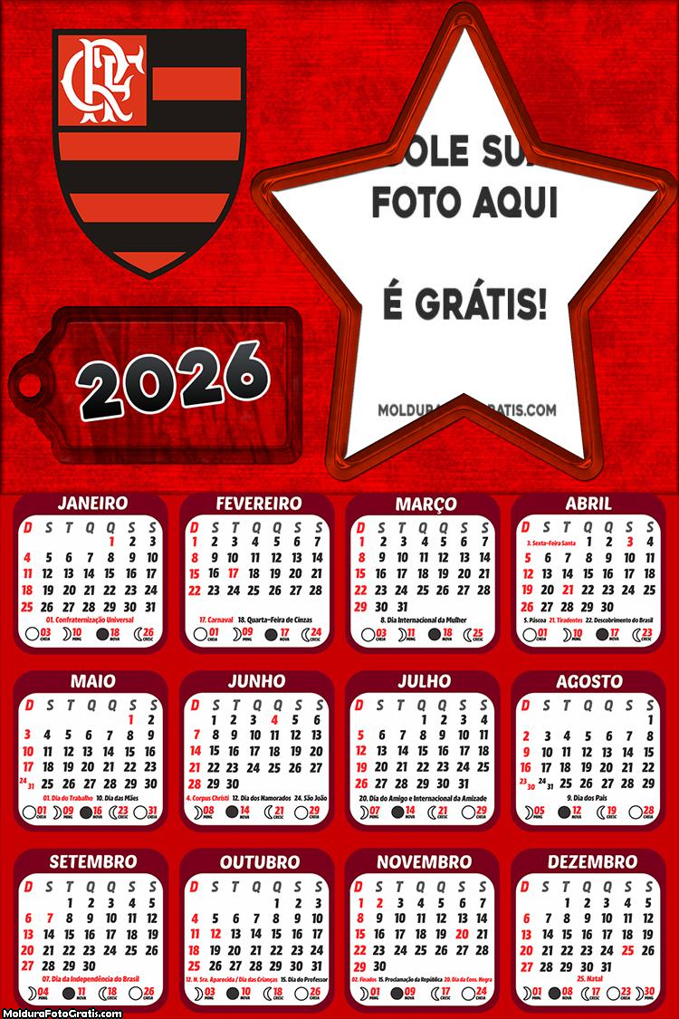 Calendário Flamengo Estrela 2026