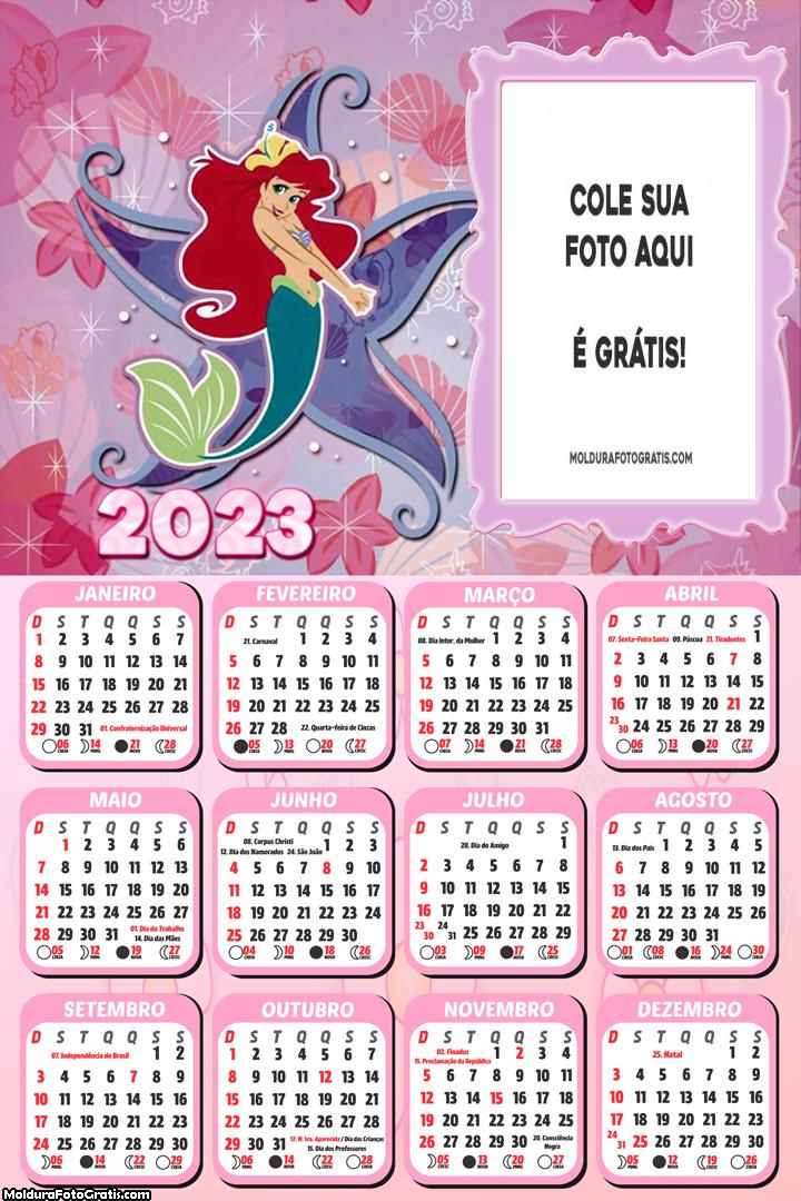 Calendário Ariel Estrela do Mar 2023