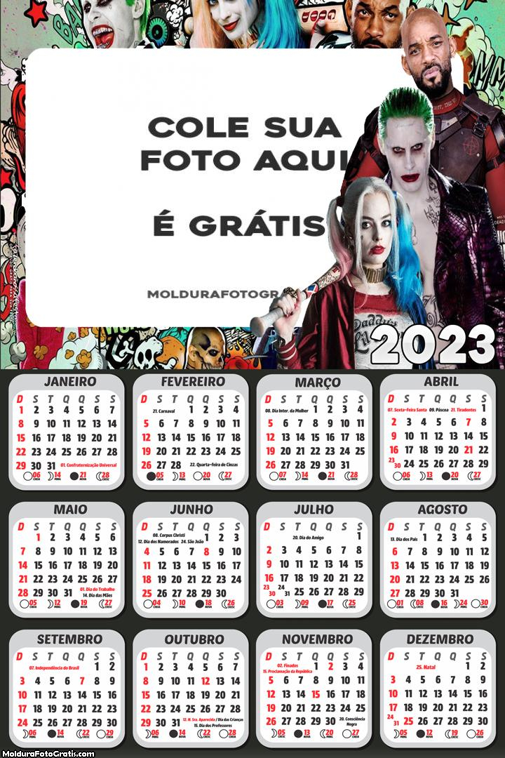 Calendário Esquadrão Suicida 2023