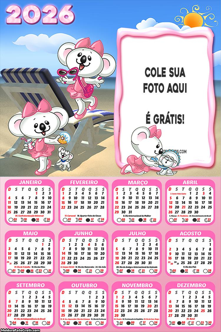 Calendário Lilica Ripilica Baby 2026